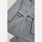 مانتو شلوار هما پرشین مکانیک فری سایز مشکی طوسی