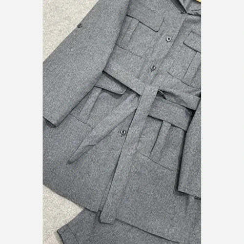 مانتو شلوار هما پرشین مکانیک فری سایز مشکی طوسی