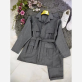 مانتو شلوار هما پرشین مکانیک فری سایز مشکی طوسی