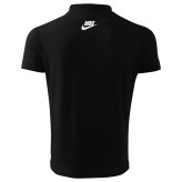 پولوشرت مردانه مشکی آستین کوتاه طرح نایک چلسی جنس جودون یقه ایستاده شیک و اسپرت مناسب چهار فصل