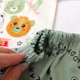 لباس نوزادی طرح خرس نخ پنبه لطیف دکمه دار مناسب 0 تا 9 ماه