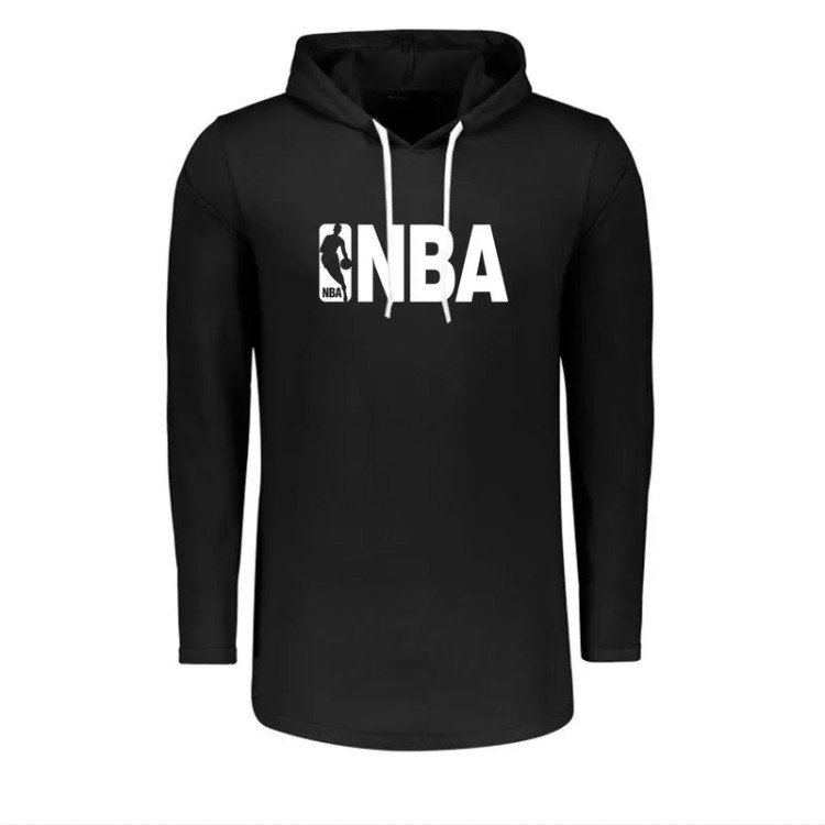 تیشرت کلاه دار مردانه طرح NBA مناسب چهار فصل رنگ مشکی زرد سفید