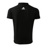 پولوشرت مردانه آستین کوتاه مشکی یقه دکمه دار لوگو سفید و طلایی