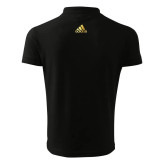 تیشرت پولوشرت مردانه آستین کوتاه یقه دکمه دار مشکی طرح دار