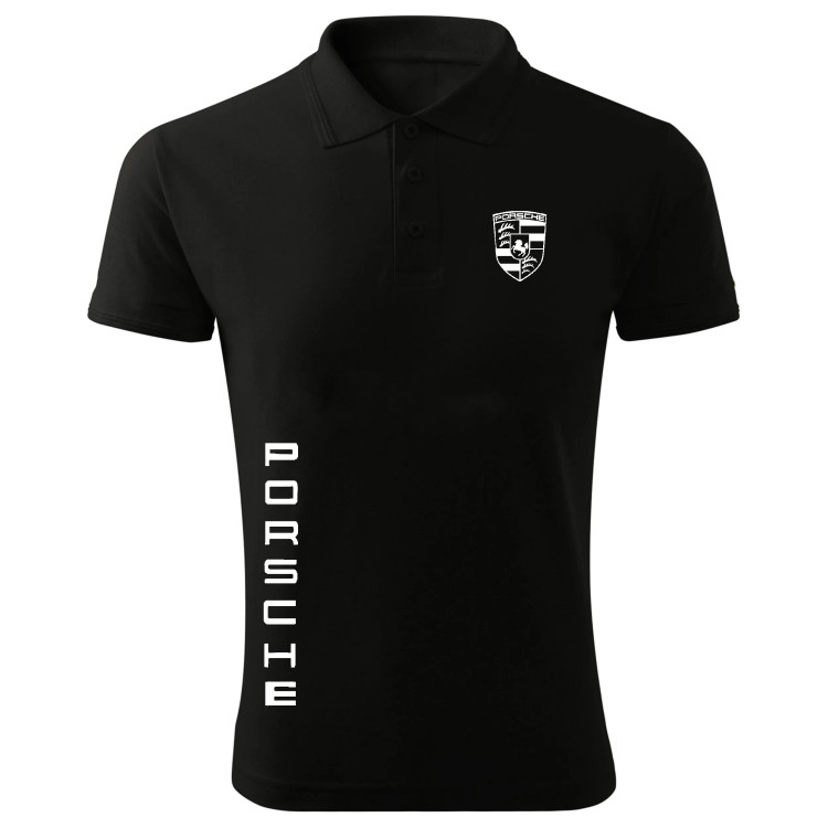 پولوشرت مردانه آستین کوتاه طرح پورشه یقه دکمه دار شیک و با کیفیت