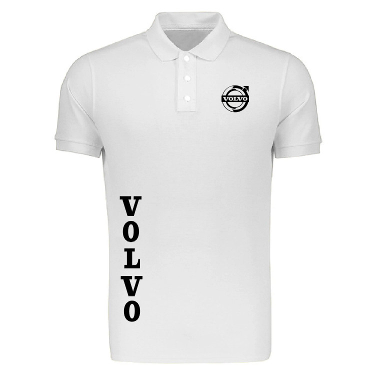 پولوشرت مردانه آستین کوتاه یقه دکمه دار طرح ولوو | تن پوش شیک و اسپرت