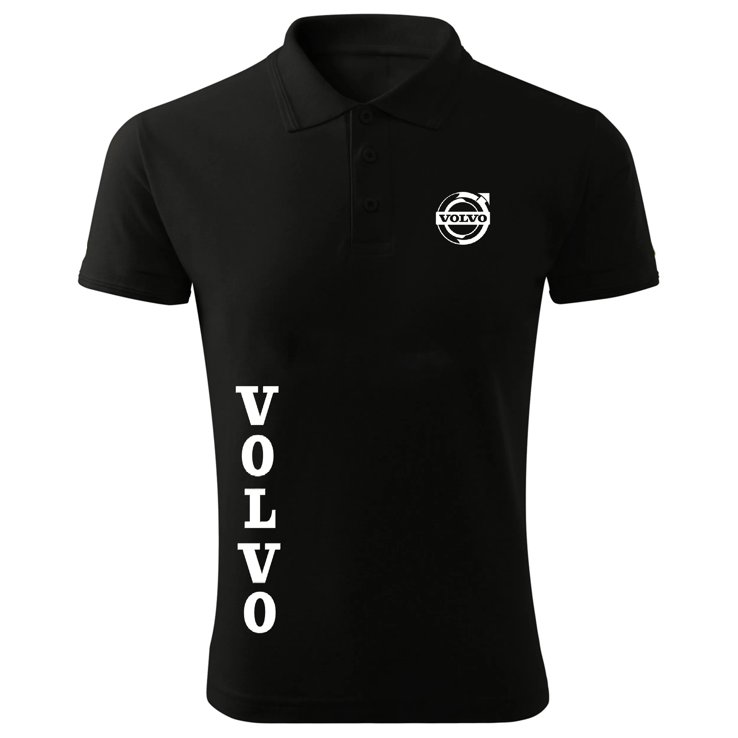 پولوشرت مردانه آستین کوتاه یقه دکمه دار طرح ولوو | تن پوش شیک و اسپرت