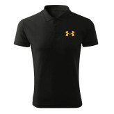 پولوشرت آستین کوتاه مردانه مشکی طرح Under Armour مدل G117 جنس جودون مناسب استفاده روزمره و اسپرت