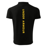 پولوشرت آستین کوتاه مردانه مشکی طرح Under Armour مدل G117 جنس جودون مناسب استفاده روزمره و اسپرت