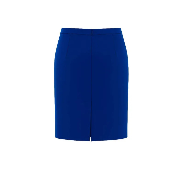 دامن فون زنانه کرپ آبی کاربنی مجلسی شیک زنانه