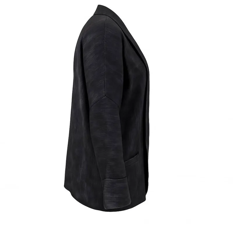 مانتو زنانه شیک یقه برگردان مدل کیمانو جلو باز طرح ابر و بادی جنس شانتون فری سایز