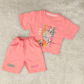 تیشرت و شورتک طرح پاندا دخترانه پنبه سوپر مناسب 1 تا 3 سال