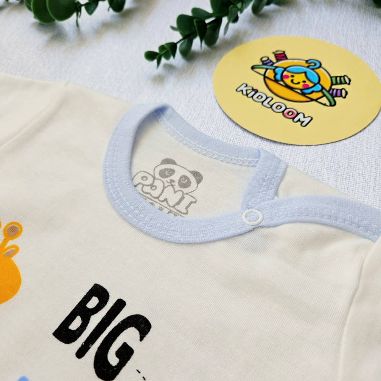 لباس نوزاد پسرانه و دخترانه طرح فیل و زرافه - ست 4 تکه پنبه ای - مناسب 0 تا 9 ماه