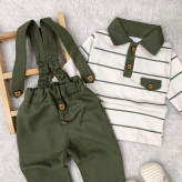 بلوز شلوار پسرانه طرح دار نخی و کتان مناسب نوزاد تا سه سال