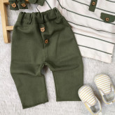 بلوز شلوار مجلسی پسرانه طرح پنجه و خرس | مناسب نوزاد تا 3.5 سال