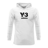 تیشرت آستین بلند مردانه کلاه دار Y-3 آدیداس مشکی و سفید