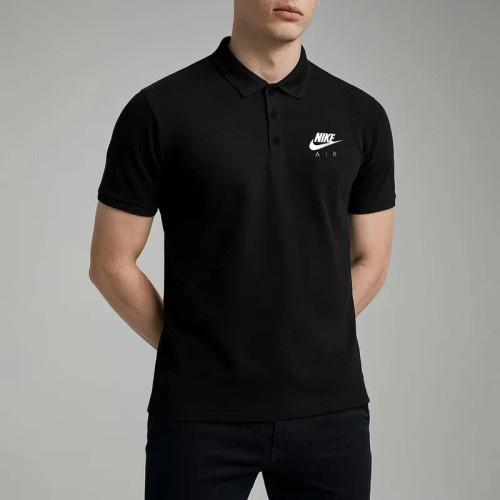 پولوشرت مردانه آستین کوتاه مشکی طرح دار جودون مدل Ni کد 89789