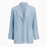 مانتو کتی آبی شانتون گازوییلی زنانه شیک و کاربردی مناسب بهار و تابستان