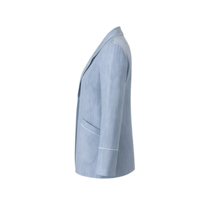 مانتو کتی آبی شانتون گازوییلی زنانه شیک و کاربردی مناسب بهار و تابستان