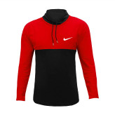 تیشرت آستین بلند مردانه یقه ایستاده طرح دو رنگ جنس جودون با لوگو پرس حرارتی کره ای