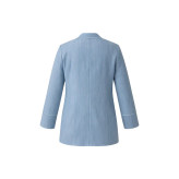 مانتو کتی آبی شانتون گازوییلی زنانه شیک و کاربردی مناسب بهار و تابستان