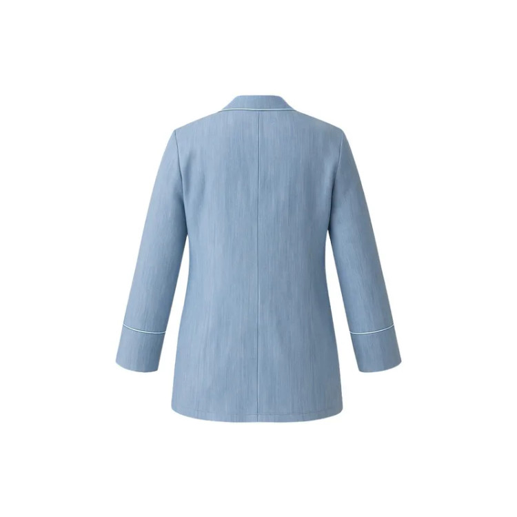 مانتو کتی آبی شانتون گازوییلی زنانه شیک و کاربردی مناسب بهار و تابستان