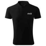 پولوشرت مردانه مشکی آستین کوتاه طرح کوکاکولا مدل جودون شیک
