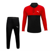 ست تی شرت و شلوار مردانه آستین بلند یقه ایستاده طرح دو رنگ جودون و نخ ترک