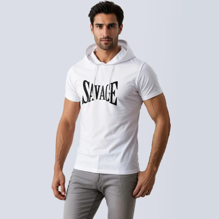 تی شرت کلاه دار مردانه مدل 14030703a