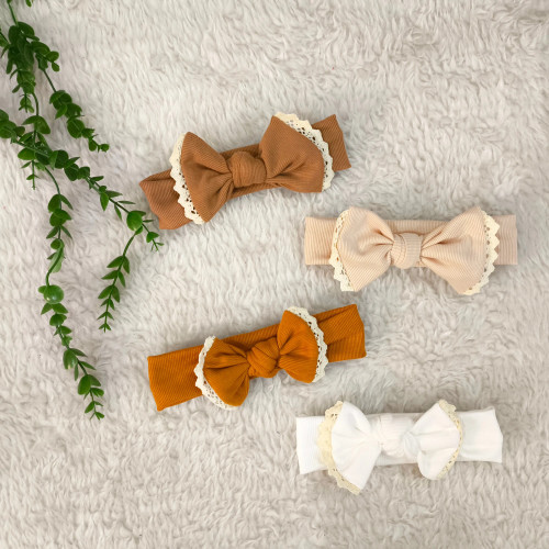 هدبند پاپیونی نوزاد و کودک | جنس کبریتی کشسان | مناسب 3 ماه تا 3 سال