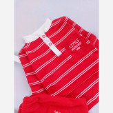 بلوز شلوار پسرانه طرح دار نخی یلدایی مناسب 3 ماه تا 3 سال