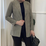 کت زنانه سبز شانتون گازوییلی آستردار شیک سایز 38 تا 42