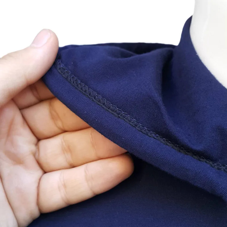 تیشرت کلاه دار مردانه طرح پاریس مدل 906291 سرمه ای جنس نخ