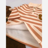 بلوز شلوار راه راه طرح خرس تدی بچگانه | دخترانه و پسرانه | جنس پنبه و مخمل کبریتی