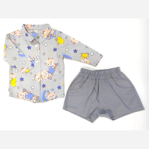 ست لباس پسرانه طرح خرس و ستاره مناسب 6 ماه تا 2 سال