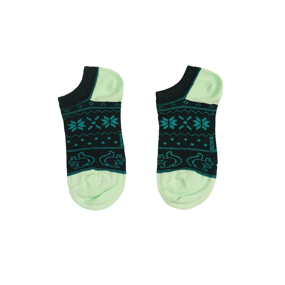 جوراب ساق کوتاه زنانه طرح سنجاب و برف مناسب سایز 36 تا 40