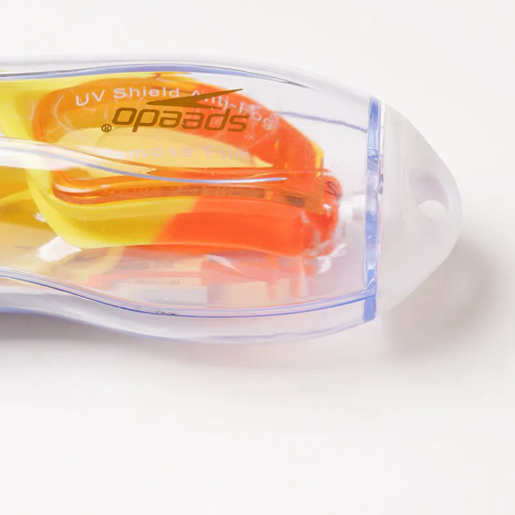 عینک شنا سیلیکونی حرفه ای ضد بخار با زاویه دید 180 درجه و گوشگیر