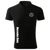 پولوشرت مردانه آستین کوتاه طرح مرسدس بنز یقه دکمه دار شیک و با کیفیت