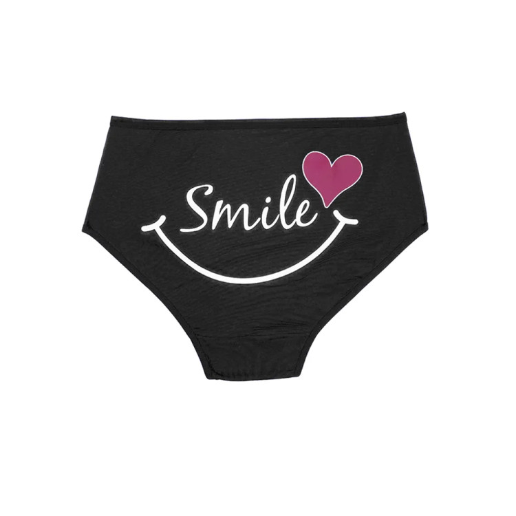 شورت اسلیپ نخی زنانه طرح لبخند سایز 4XL