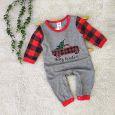 سرهمی پسرانه طرح کریسمس نخ پنبه لطیف سایز 3 تا 6 ماه