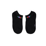 جوراب زنانه طرح گل گلدوزی شده مشکی فری سایز مناسب 36 تا 40