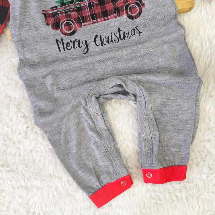 سرهمی پسرانه طرح کریسمس نخ پنبه لطیف سایز 3 تا 6 ماه